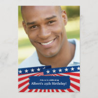 Amerikaner färbt Foto-patriotische Einladung