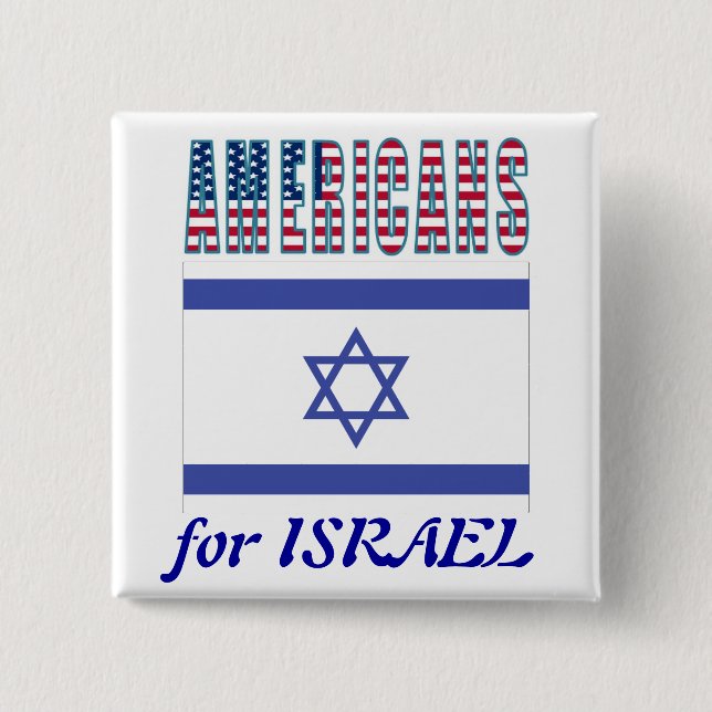 Amerikaner für Israel-Knopf Button (Vorderseite)