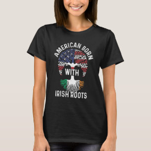 Amerikaner Geboren mit irischer Roots-Flagge T-Shirt