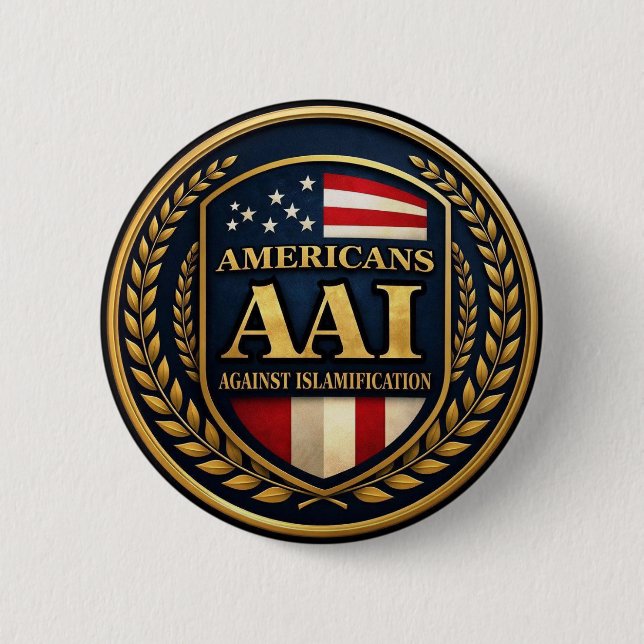 Amerikaner gegen Islamisierung Button (Vorderseite)