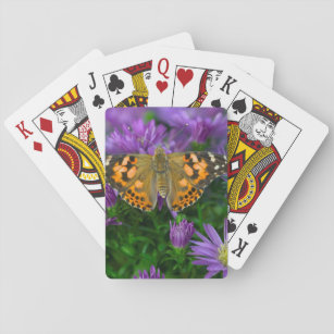 Amerikaner gemalte Dame Butterfly Spielkarten