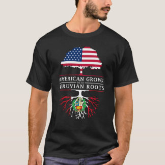 Amerikaner gewachsen mit Peruaner-Wurzel-   T-Shirt