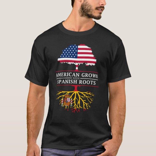Amerikaner gewachsen mit Spanisch-Wurzel-   T-Shirt (Vorderseite)