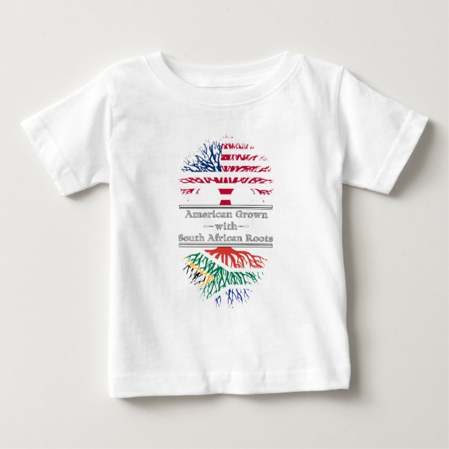 Amerikaner gewachsen mit südafrikanischen Wurzeln Baby T-shirt (Vorderseite)