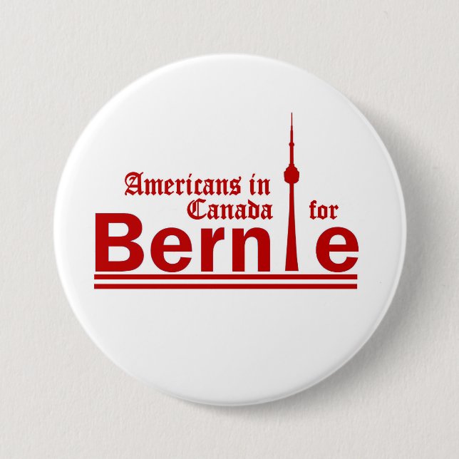 Amerikaner in Kanada für Bernie Button (Vorderseite)