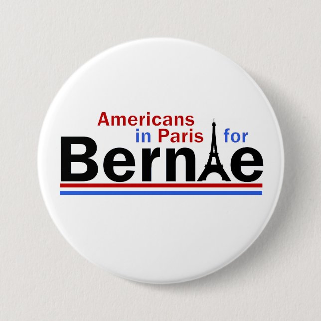 Amerikaner in Paris für Bernie Button (Vorderseite)