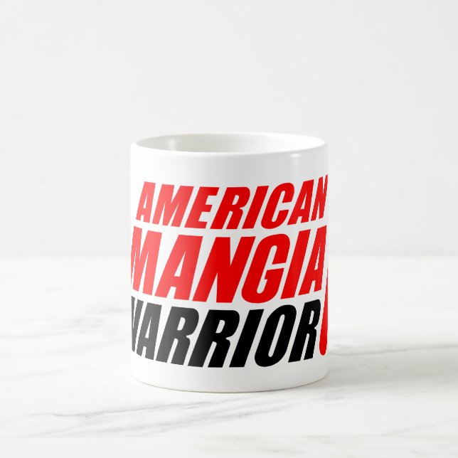 Amerikaner Mangia Krieger-Tasse mit gegabelt Kaffeetasse (Mittel)