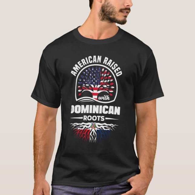 Amerikaner mit dominikanischen Wurzeln Dominikanis T-Shirt (Vorderseite)