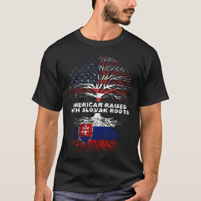 Amerikaner mit slowakischen Wurzeln in der Slowake T-Shirt (Vorderseite)