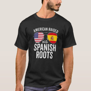 Amerikaner mit spanischer Roots-Flagge USA Spanien T-Shirt