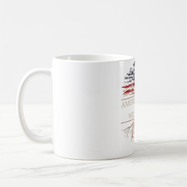 Amerikaner mit Wurzeln Kaffeetasse (Links)