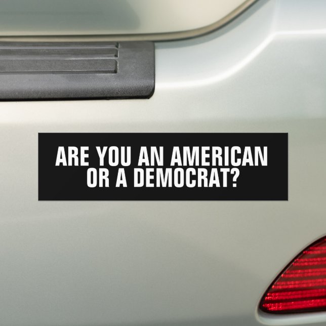 AMERIKANER ODER DEMOKRAT? Patriot-AUFKLEBER Autoaufkleber (Auf Auto)