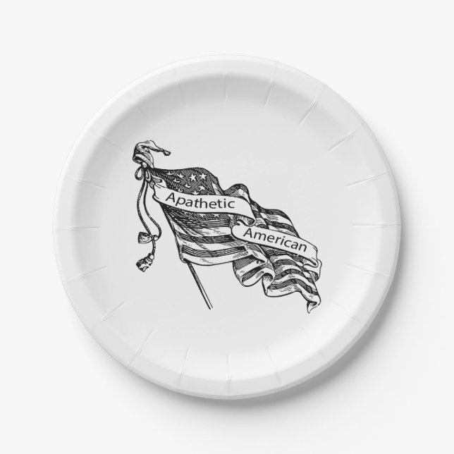 Amerikaner Pappteller (Vorderseite)