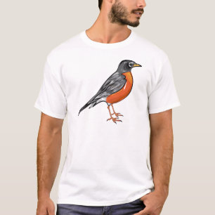 Amerikaner-Robin-Vogel vektorillustration T-Shirt