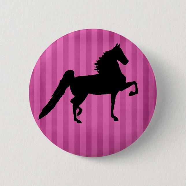 Amerikaner Saddlebred hübscher rosa Knopf Button (Vorderseite)