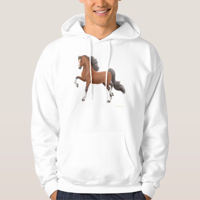 Amerikaner Saddlebred Pferdemit kapuze Sweatshirt (Vorderseite)