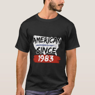 Amerikaner seit 1983 Amerika Karte Amerikas T-Shirt