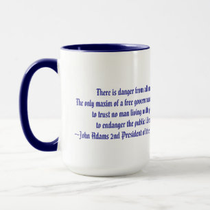 Amerikaner Stern-John Adams Zitat Tasse