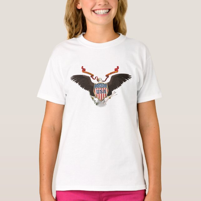 Amerikaner-Stolz USA Eagle T-Shirt (Vorderseite)