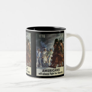 Amerikaner-Tasse - Vintager Kriegs-Plakat-Erster Zweifarbige Tasse
