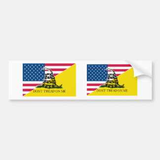 Amerikaner und Gadsden-Flagge Autoaufkleber