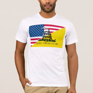 Amerikaner und Gadsden-Flagge T-Shirt