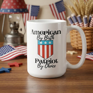 Amerikaner von Birth Patriot von Choice Retro Kaffeetasse