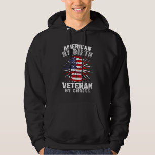Amerikaner von Geburt aus Veteran durch Wahl Unabh Hoodie