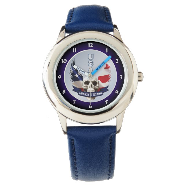 Amerikaner zum Knochenhaufen Armbanduhr (Vorderseite)