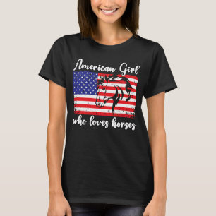 Amerikanerin, die Lieben Pferd Reiter 1 T-Shirt