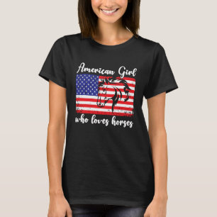 Amerikanerin, die Lieben Pferd Reiter 1 T-Shirt