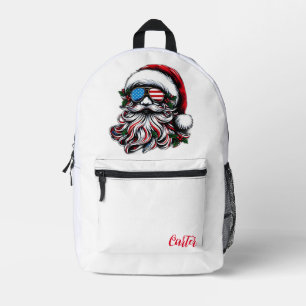 Amerikanerin/Patriotin Santa Bedruckter Rucksack