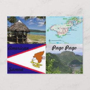 Amerikanerin, Samoa, Pago Pago Postkarte