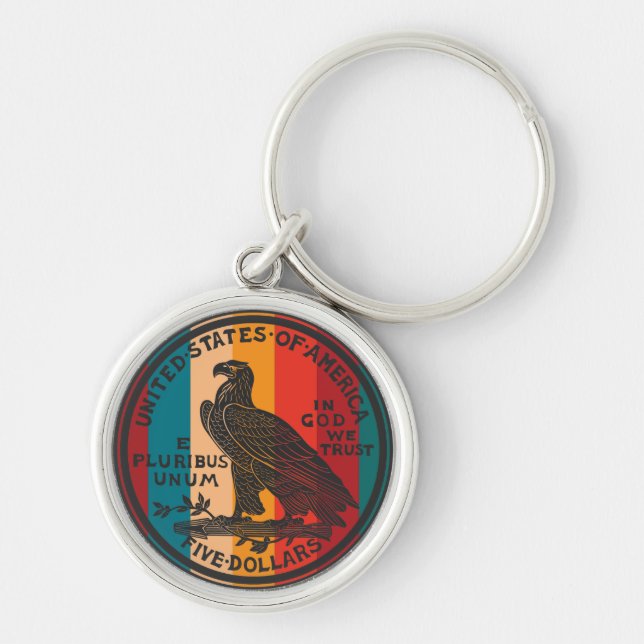 Amerikanisch 5 Dollar Goldmünze Schlüsselanhänger (Vorne)