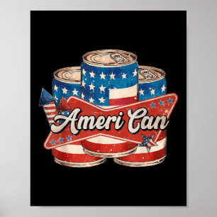 Amerikanisch Ameri Can 4. Juli Retro Usa Bier Patr Poster