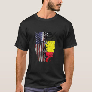 Amerikanisch angebaute belgische Wurzeln USA Belgi T-Shirt