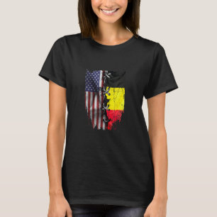 Amerikanisch angebaute belgische Wurzeln USA Belgi T-Shirt