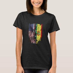 Amerikanisch angebaute bolivianische Wurzeln USA B T-Shirt