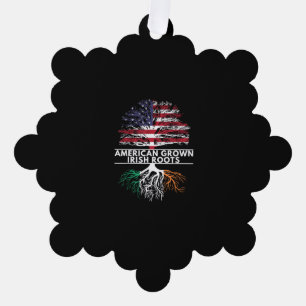 Amerikanisch angebaute irische Wurzeln Flagge Irla Ornament Karte