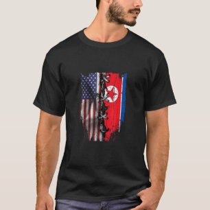 Amerikanisch angebaute nordkoreanische Wurzeln USA T-Shirt