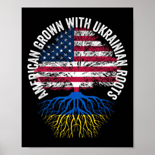 Amerikanisch angebaute ukrainische Wurzeln Poster