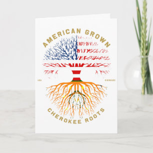Amerikanisch angepflanzt mit Cherokee-Wurzeln Baum Karte