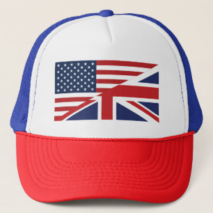 Amerikanisch - Briten kombinierte Flagge Truckerkappe