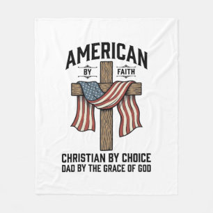 Amerikanisch durch Glauben Christlicher Vater Patr Fleecedecke