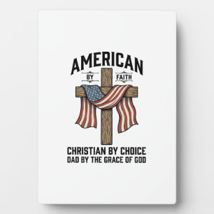 Amerikanisch durch Glauben Christlicher Vater Patr Fotoplatte