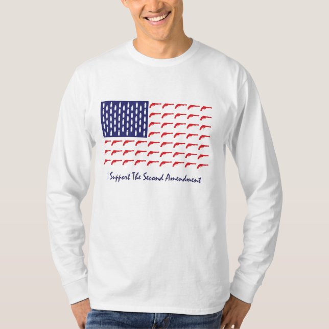 Amerikanisch-Flaggenstaat-Pistolen- T-Shirt (Vorderseite)