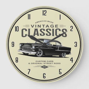 Amerikanisch gefertigte Vintage-Klassiker 1955 Gro Große Wanduhr