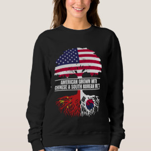Amerikanisch gewachsen mit Flaggen-Heritage chines Sweatshirt