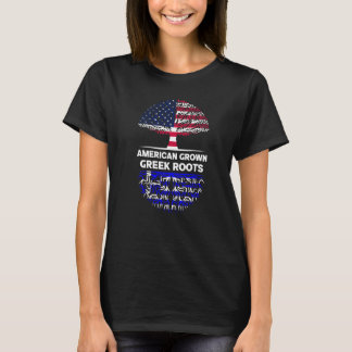 Amerikanisch gewachsene griechische Wurzeln USA gr T-Shirt