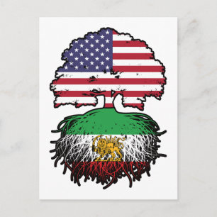 Amerikanisch gewachsene iranische Wurzeln Löwe und Postkarte